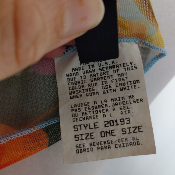 Vintage Guess Floral Scarf Bright Rectangle Y2K 90s Style Lightweight Accent - Picture 4 of 5